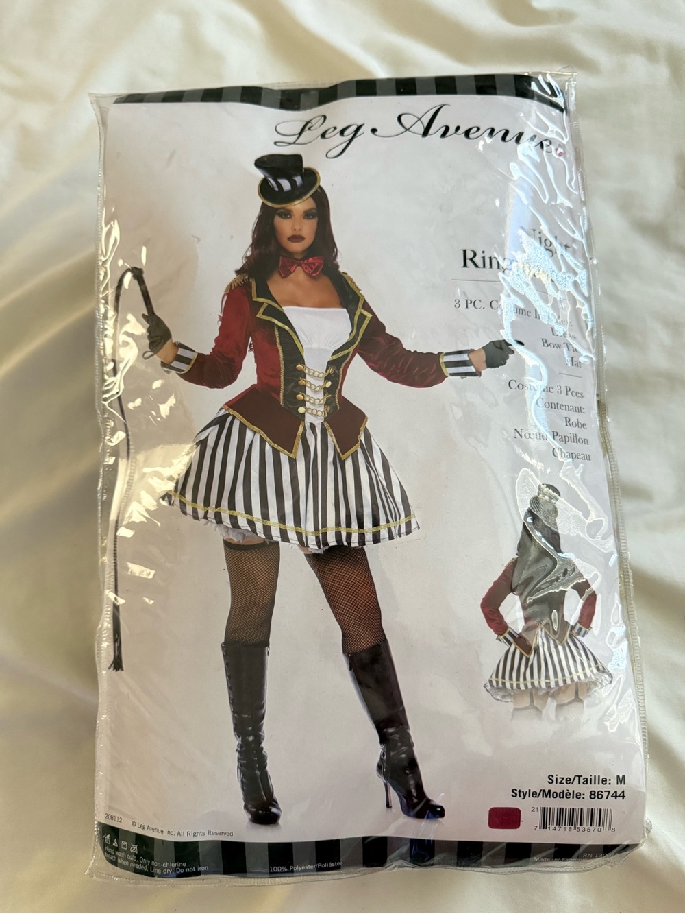 Leg Avenue Women’s Ringmaster Outfit in Red, Black, White and Gold